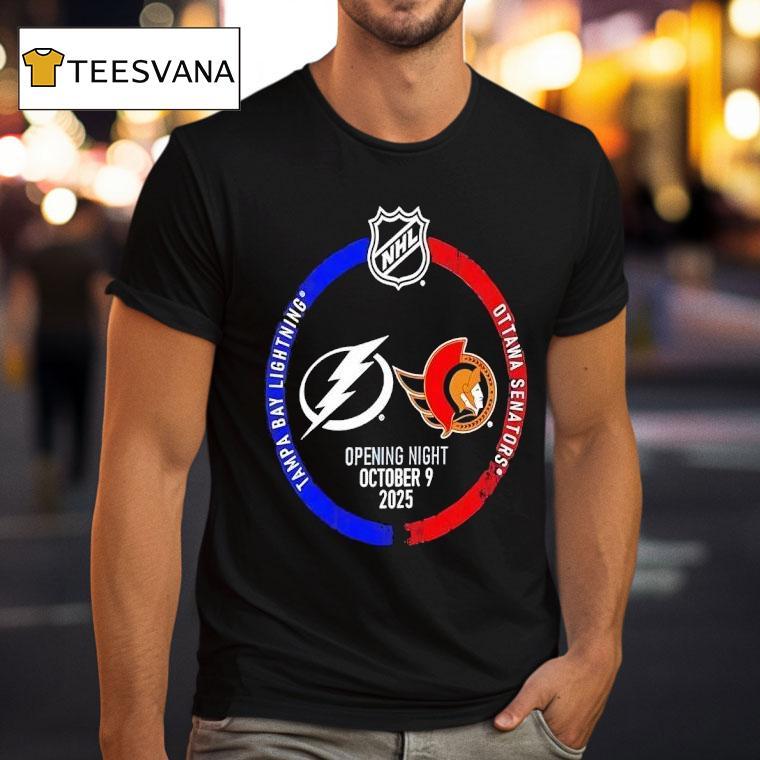 Tampa Bay Lightning Vs Ottawa Senators Nhl Opening Nigh T Shirt Tampa Bay Lightning Vs Ottawa Senators Nhl Opening Nigh T Shirt