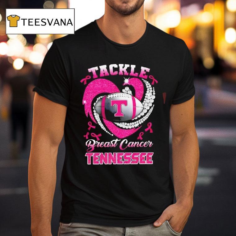 Tennessee Volunrs Tide Breast Cancer Awareness Tackle Hear T Shirt Tennessee Volunrs Tide Breast Cancer Awareness Tackle Hear T Shirt