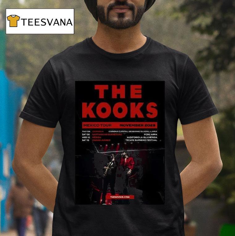 The Kooks Mexico Tour November T Shirt The Kooks Mexico Tour November T Shirt