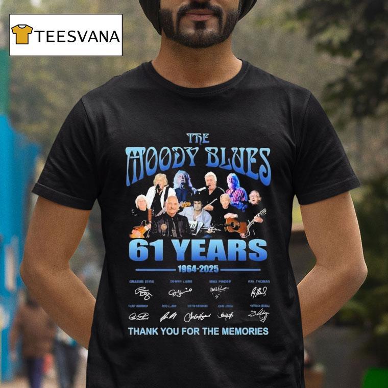 The Moody Blues Years Thank You For The Memories Signatures T Shirt The Moody Blues Years Thank You For The Memories Signatures T Shirt