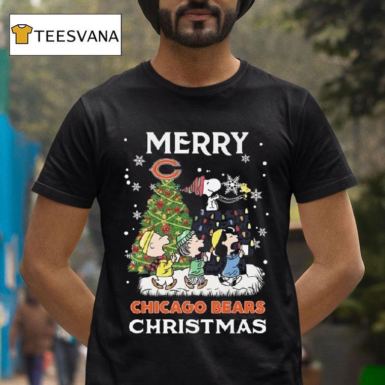 The Peanuts X Chicago Bears Merry Christmas T Shirt The Peanuts X Chicago Bears Merry Christmas T Shirt