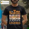The Tennessee Volunrs Legends Walkings Signatures Thank You For The Memories T Shirt
