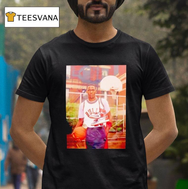 Young Michael Jordan Chicago Bulls Photo Vintage T Shirt Young Michael Jordan Chicago Bulls Photo Vintage T Shirt