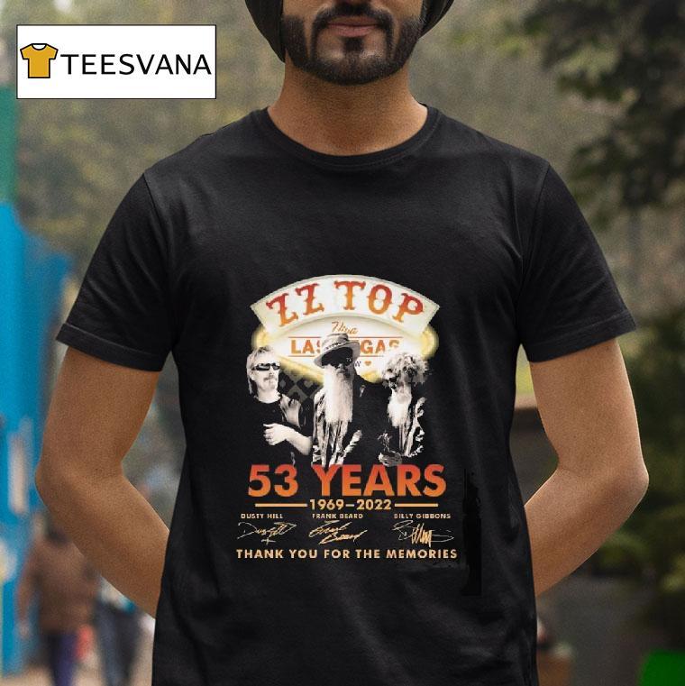 Zz Top Years Thank You For The Memories Signatures T Shirt Zz Top Years Thank You For The Memories Signatures T Shirt