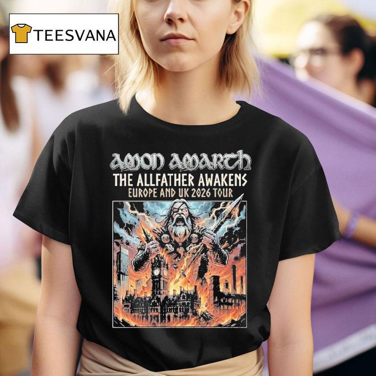 Amon Amarth The Allfather Awakens Europe And Uk Tour On October At Manchester Uk T Shirt