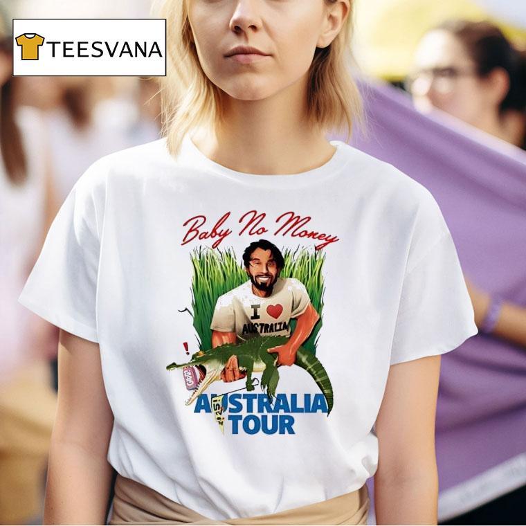 Baby No Money Australia Tour Artist First Tour T Shirt