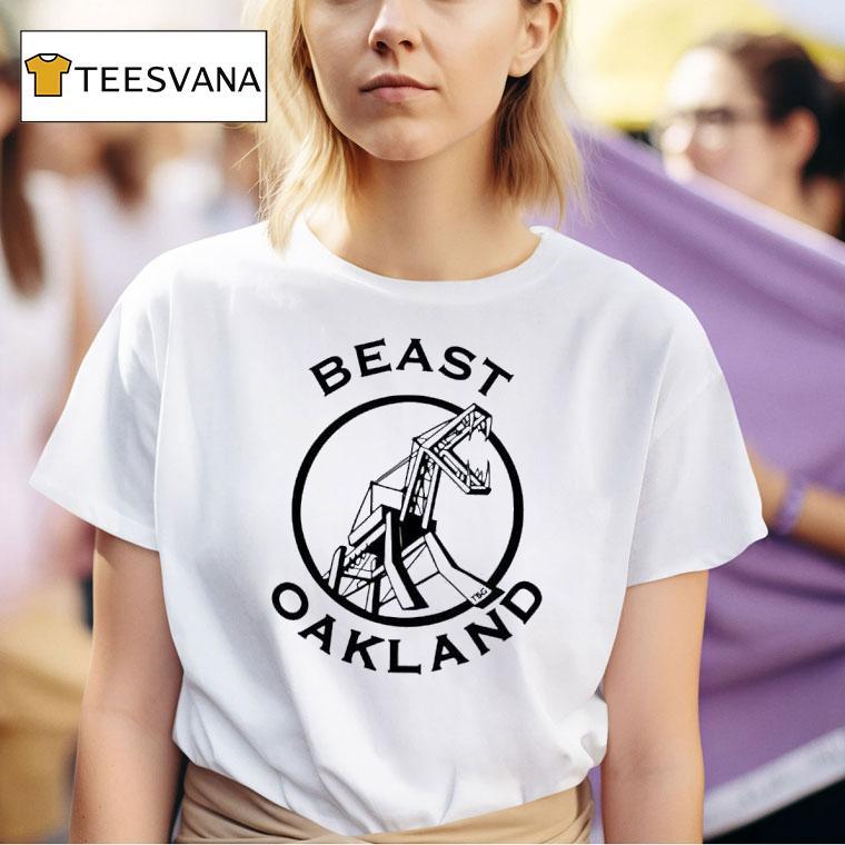 Beast Oakland T Rex Wood T Shirt