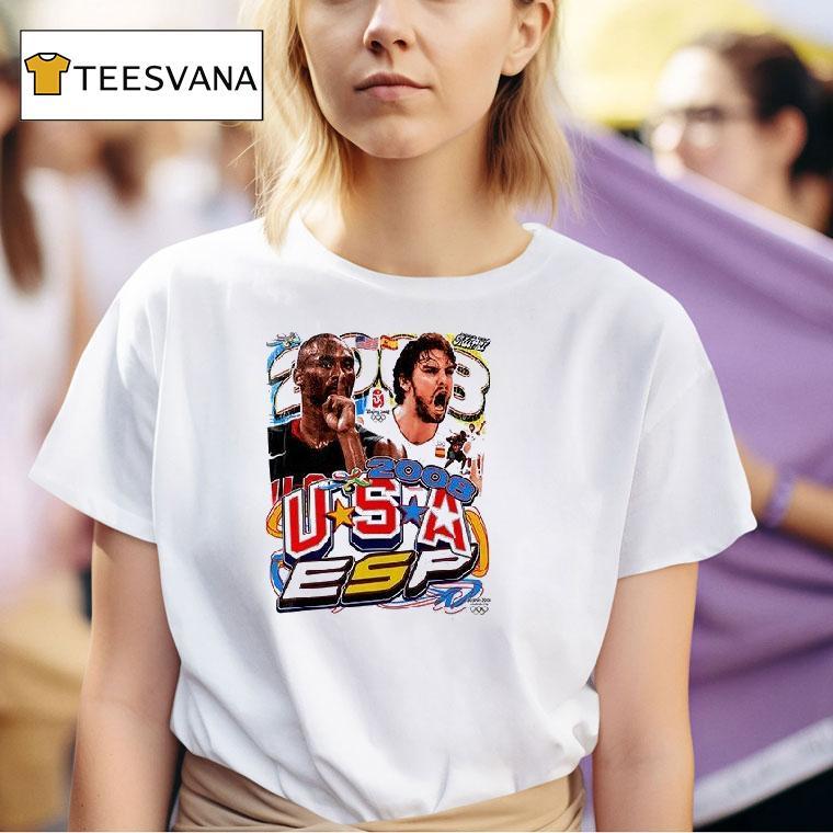 Beijing Spain Vs Usa Basketball Team Names Roster Graphic T Shirt