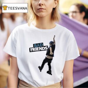 Bobby Falling A Man Roller Skating Bad Friends Funny T Shirt