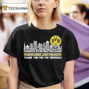 Borussia Dortmund Players Club Crest Skyline Marco Reus Thank You For The Memories T Shirt