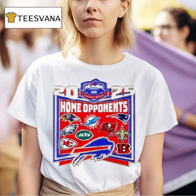 Buffalo Bills Highmark Stadium Farewell Season Home Opponents T Shirt