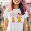 Charlie Brown And Lucy The Peanuts Spacer Woman T Shirt