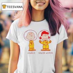 Charlie Brown And Lucy The Peanuts Spacer Woman T Shirt