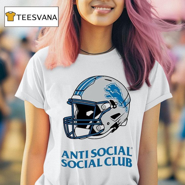 Detroit Lions Anti Social Social Club X Nfl Helme T Shirt