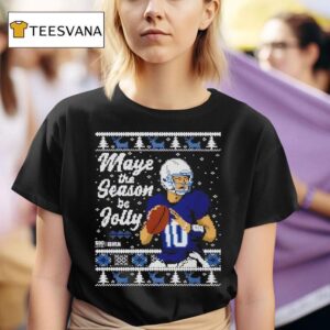 Drake Maye New England Ugly Christmas Retro T Shirt