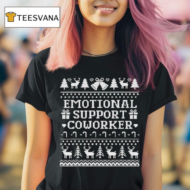 Emotional Support Coworker Christmas T Shirt