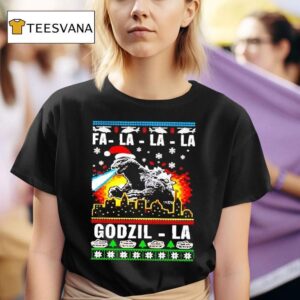 Fa La La La Godzilla Christmas Vintage T Shirt