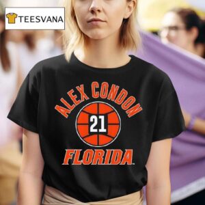 Florida Basketball Alex Condon Name Number Ball T Shirt