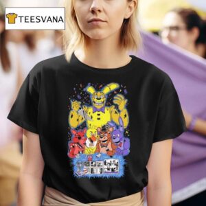 Fnaf Five Nights At Freddy S Freddy Bonnie Chica Foxy Characters T Shirt