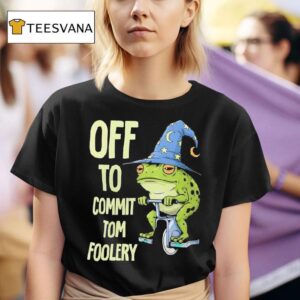Frog Wizard Riding A Unicycle Off To Commit Tomfoleri Graphic T Shirt