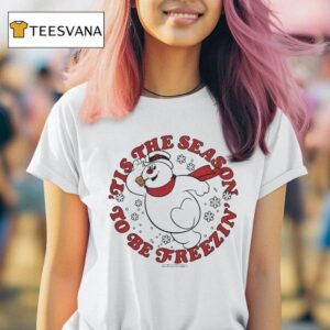 Frosty Tis The Season To Be Freezin Snowman Merry Christmas T Shirt
