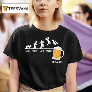 Funny Drinking Beer Mon Tues Wed Thurs Graphic T Shirt