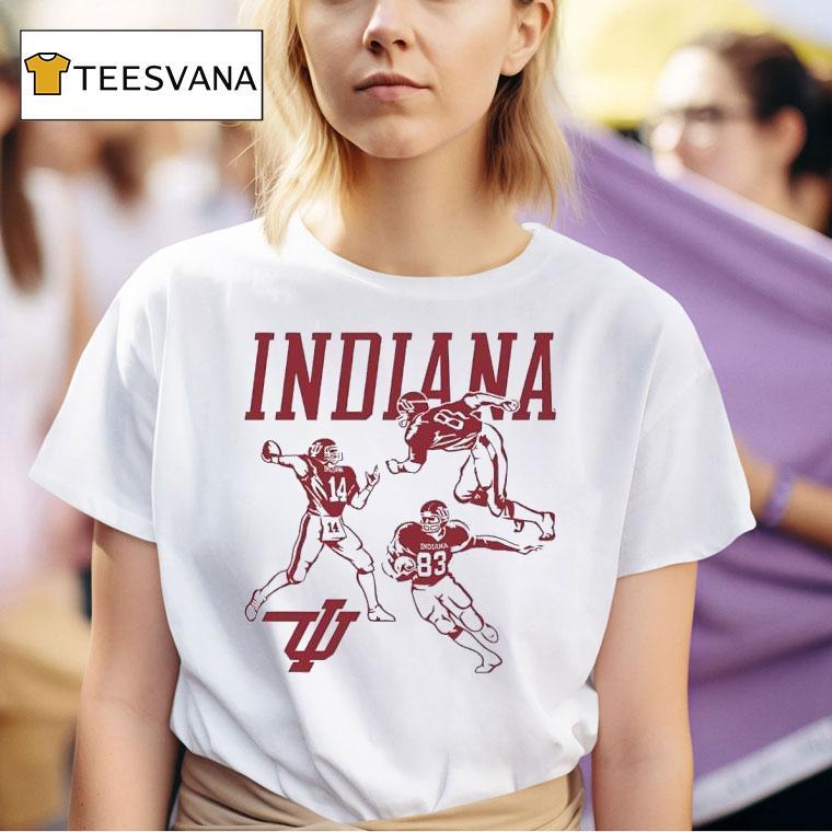 Indiana Hoosiers Football Flying Iu Logo T Shirt