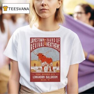 Jamestown Revival The Band Of Heathens Nov Tour Dallas Tx Concer T Shirt