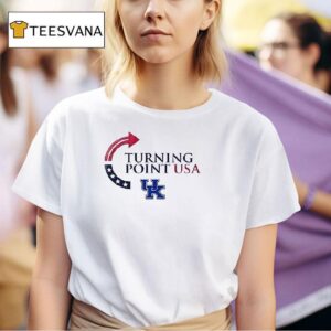 Kentucky Wildcats X University Of Kentucky X Charlie Kirk Turning Point Usa Logo T Shirt