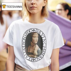 Leonardo Da Vinci Milano Italia Woman And Weasel T Shirt