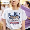 Los Angeles Baseball Back To Back World Champs Caricatures T Shirt