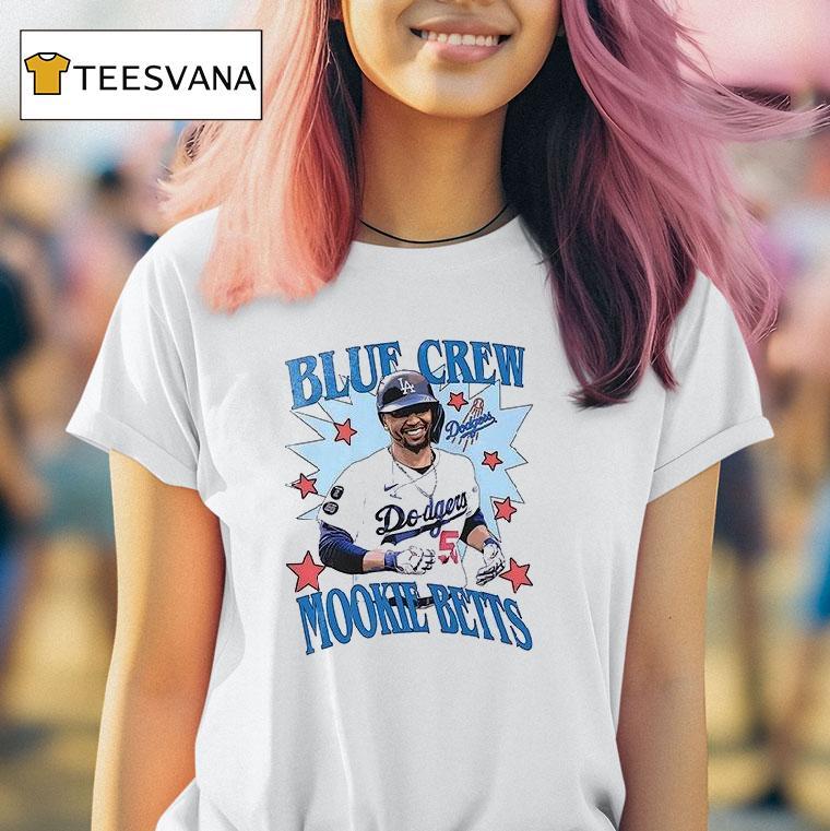 Los Angeles Dodgers Mookie Betts Blue Crew Graphic T Shirt