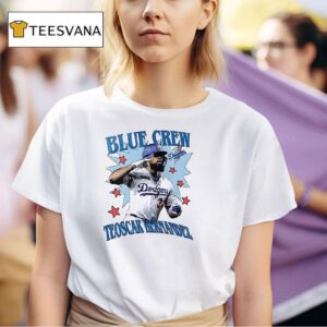 Los Angeles Dodgers Teoscar Hernandez Blue Crew Graphic T Shirt