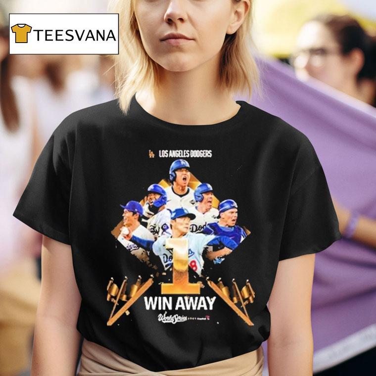 Los Angeles Dodgers Win Away World Series Champions T Shirt