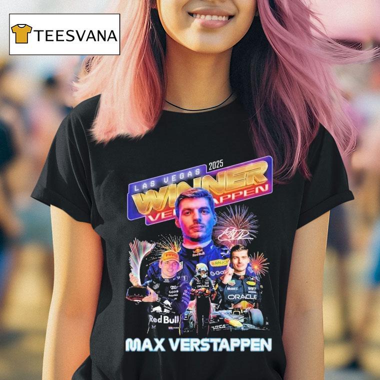 Max Verstappen Las Vegas Winner Racing F Signature T Shirt