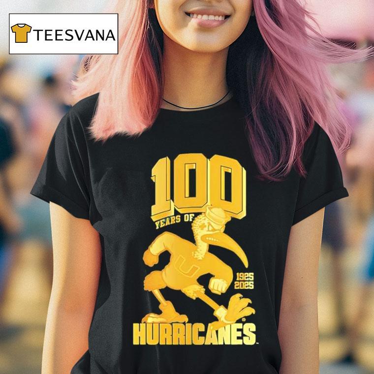 Miami Hurricanes Years Sebastian The Ibis Mascot T Shirt