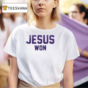 Minnesota Vikings X Jesus Won Logo T Shirt