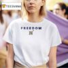 Navy Midshipmen X Charlie Kirk Freedom Logo T Shirt