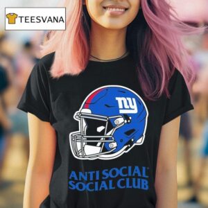 New York Giants Anti Social Social Club Helme T Shirt