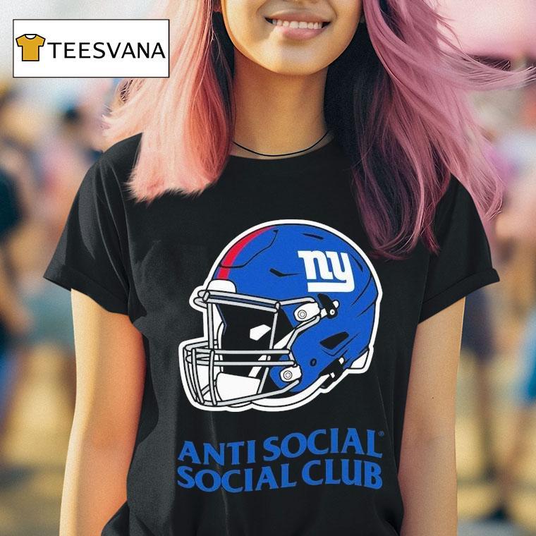 New York Giants Anti Social Social Club Helme T Shirt