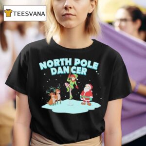 North Pole Dancer Elf Christmas Santa T Shirt