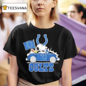 Peanuts X Indianapolis Colts Welcome To The Pound Driving Car T Shirt