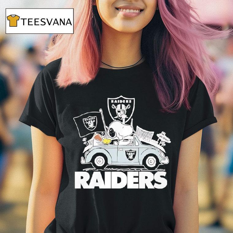 Peanuts X Las Vegas Raiders Welcome To The Pound Driving Car T Shirt