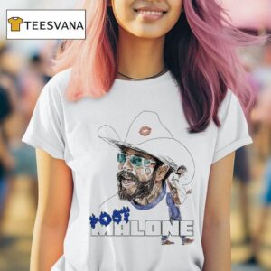 Post Malone Blue Flame Guitar T Shirt