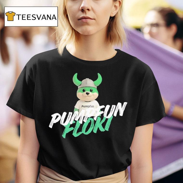 Pumpfun Floki Viking Helmet Graphic T Shirt