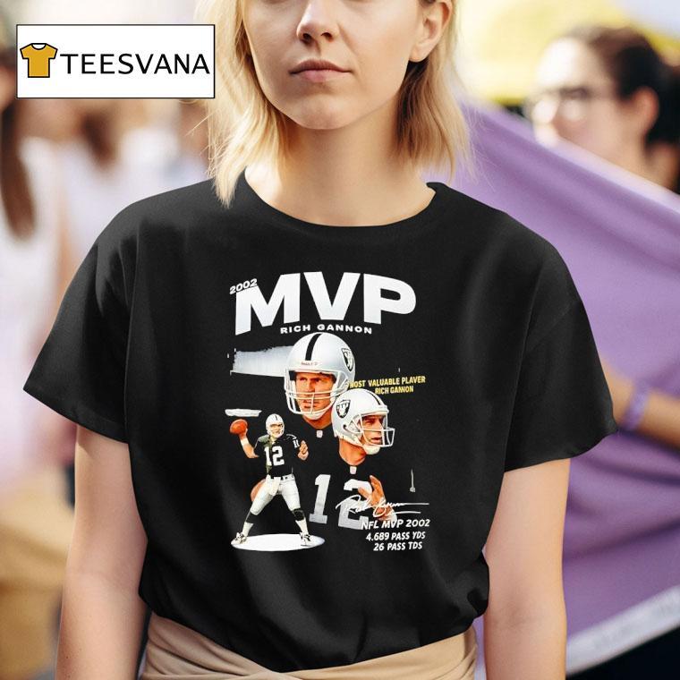 Rich Gannon Mvp Most Valuable Player Las Vegas Raiders Football T Shirt