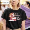 Santa Claus Climbing Down Chimney Goes Down All Night Christmas T Shirt