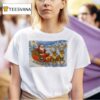 Santa Sleigh Reindeer Christmas T Shirt