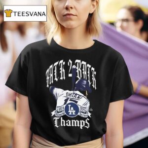 Shohei Ohtani Los Angeles Dodgers New Era Back To Back World Series Champions T Shirt