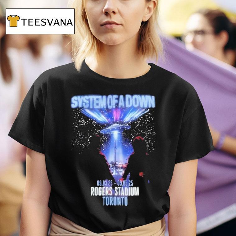 System Of A Down Toronto Ca Venue Ufo At Rogers Stadium On September And T Shirt